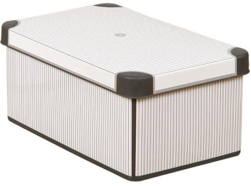 CURVER CLASSICO S box úložný dekorativní 29,5 x 19,5 x 13,5 cm šedá/bílá 04710-D41