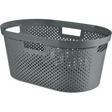 CURVER INFINITY DOTS 39L Koš na čisté prádlo 59 x 38 x 27 cm, tmavě šedý 04755-G43