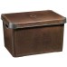 VÝPRODEJ CURVER box úložný dekorativní L LEATHER, hnědá, 04711-D12 poškrábaný