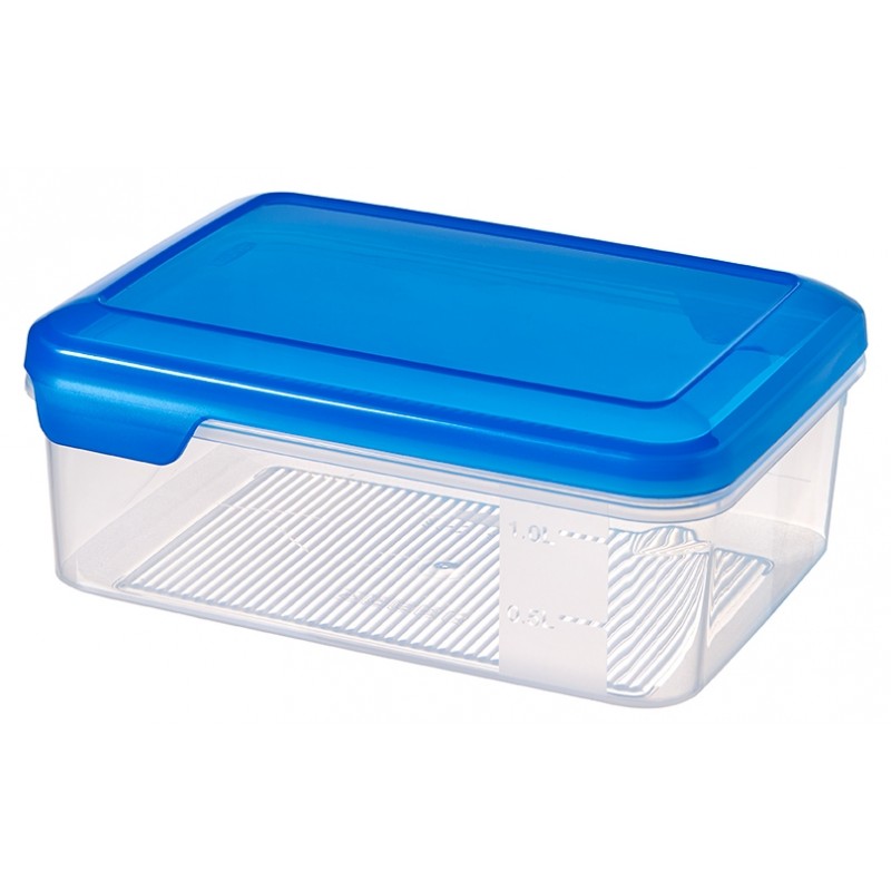 CURVER FLEXI CHEF dóza na potraviny, 8 x 20 x 15 cm, 1,5 l, transparentní/modrá, 00388-281 CURVER FLEXI CHEF dóza na potraviny, 8 x 20 x 15 cm, 1,5 l, transparentní/modrá, 00388-281
