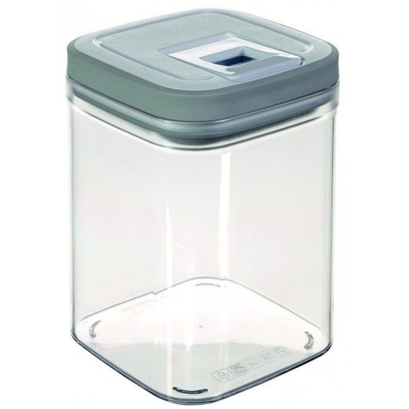 CURVER GRAND CHEF CUBE dóza na potraviny 12 x 12 x 15 cm, 1,3 l šedá 03031-739 CURVER GRAND CHEF CUBE dóza na potraviny 12 x 12 x 15 cm, 1,3 l šedá 03031-739