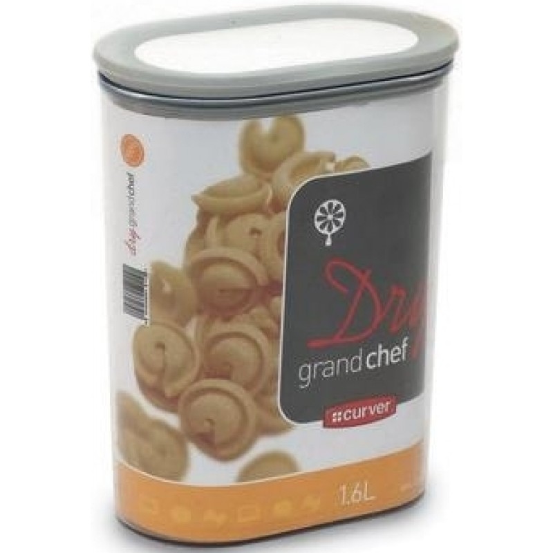 CURVER DRY GRAND CHEF 1,6L Dóza na potraviny 15x9x19cm, šedá/transparentní 04342-364 CURVER DRY GRAND CHEF 1,6L Dóza na potraviny 15x9x19cm, šedá/transparentní 04342-364
