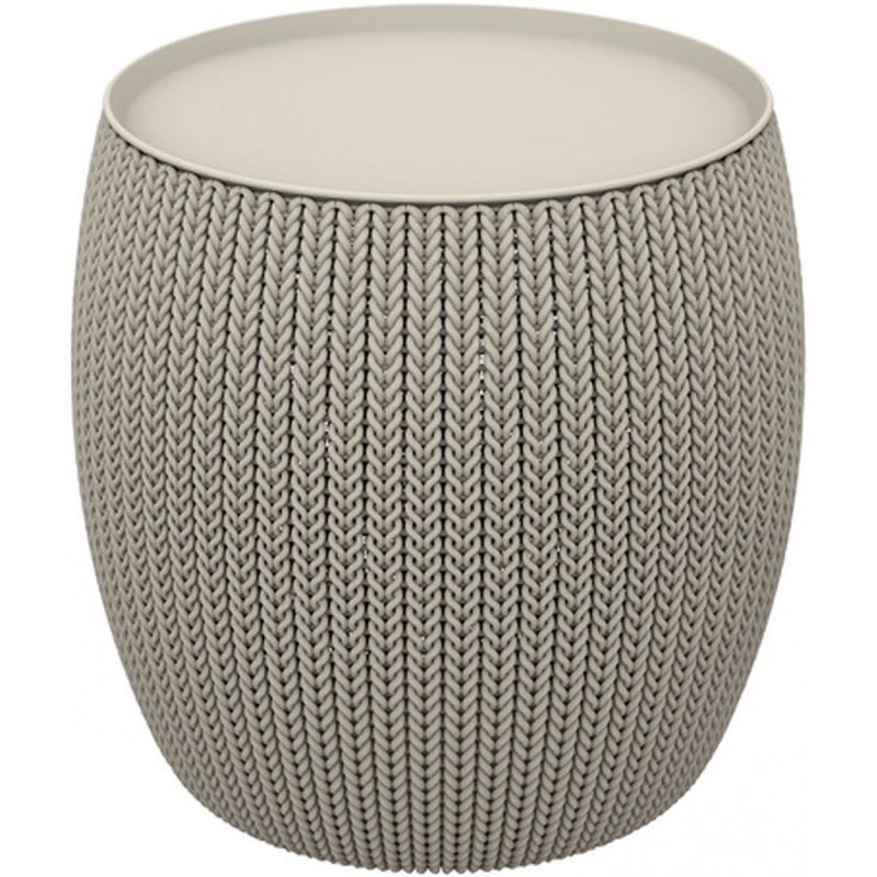 KETER KNIT stolek s úložným prostorem, 40,6 x 40,6 x 41,4 cm, písková 17203083 KETER KNIT stolek s úložným prostorem, 40,6 x 40,6 x 41,4 cm, písková 17203083