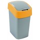 CURVER FLIP BIN 10L Odpadkový koš 35 x 18,9 x 23,5 cm stříbrná/žlutá 02170-535