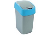 CURVER FLIP BIN 10L Odpadkový koš 35 x 18,9 x 23,5 cm stříbrná/modrá 02170-734