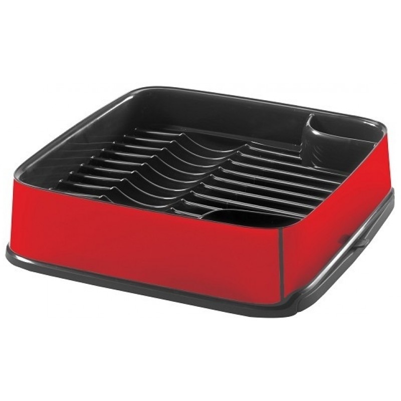 CURVER Odkapávač čtvercový - stříbrnočervená 02331-P52