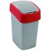 CURVER FLIP BIN 25L Odpadkový koš 47 x 26 x 34 cm stříbrná/červená 02171-547