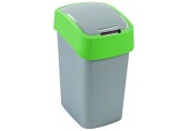 CURVER FLIP BIN 25L Odpadkový koš 47 x 26 x 34 cm stříbrná/zelená 02171-P80