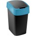 CURVER FLIP BIN 9L Odpadkový koš 35 x 18,9 x 23,5 cm černá/modrá 02170-280