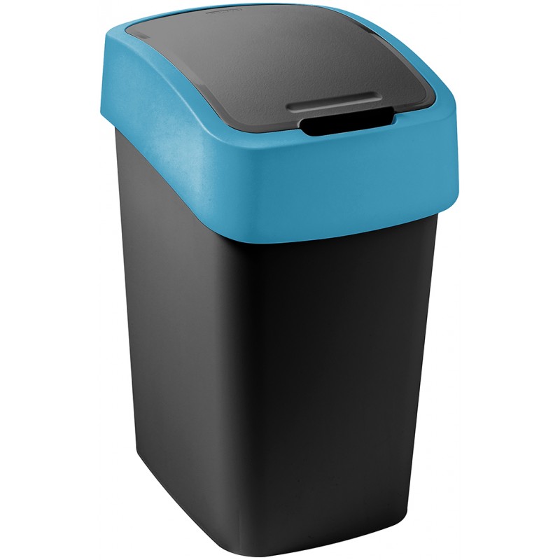 CURVER FLIP BIN 9L Odpadkový koš 35 x 18,9 x 23,5 cm černá/modrá 02170-280 CURVER FLIP BIN 9L Odpadkový koš 35 x 18,9 x 23,5 cm černá/modrá 02170-280