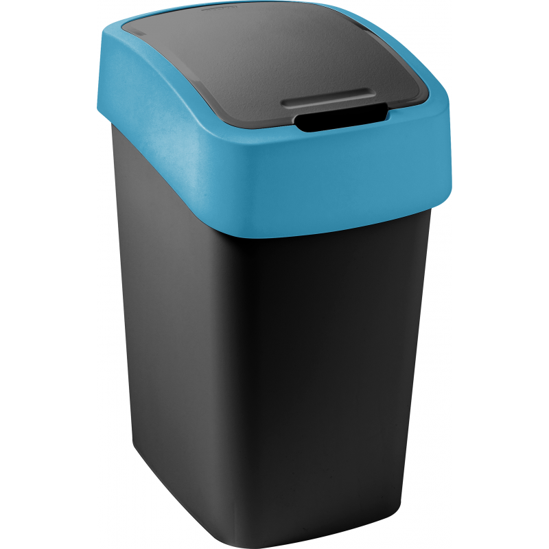 CURVER FLIP BIN 9L Odpadkový koš 35 x 18,9 x 23,5 cm černá/modrá 02170-280 CURVER FLIP BIN 9L Odpadkový koš 35 x 18,9 x 23,5 cm černá/modrá 02170-280