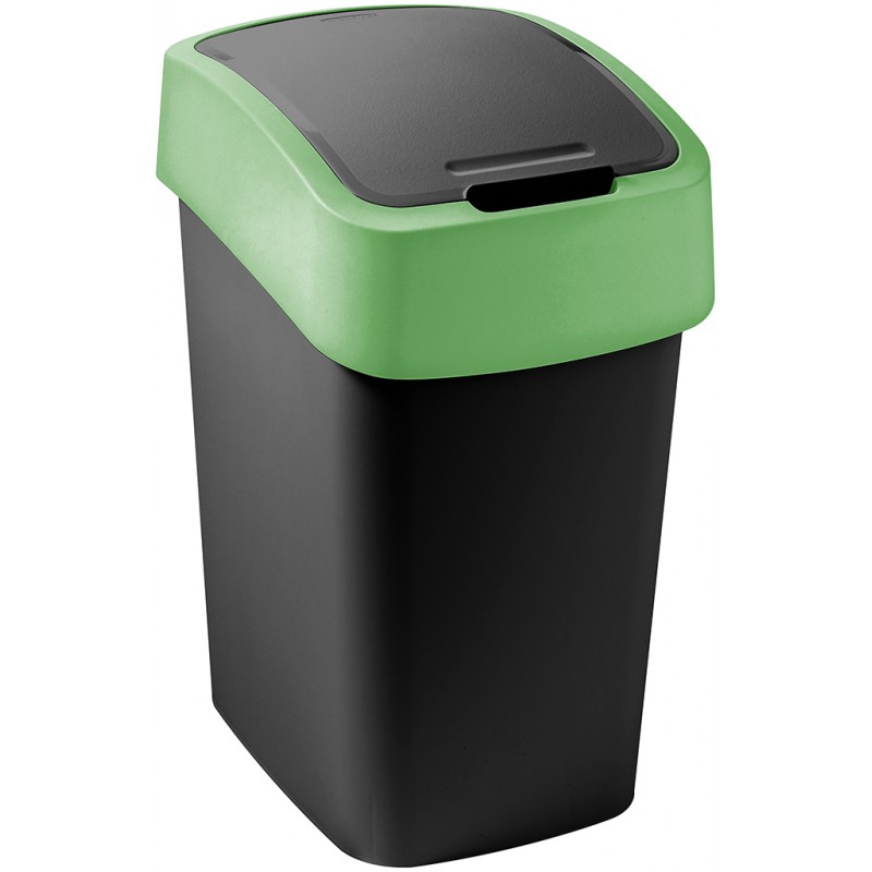 CURVER FLIP BIN 9L Odpadkový koš 35 x 18,9 x 23,5 cm černá/zelená 02170-847 CURVER FLIP BIN 9L Odpadkový koš 35 x 18,9 x 23,5 cm černá/zelená 02170-847