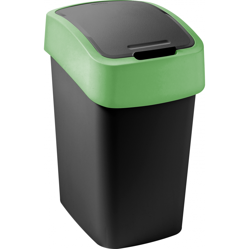 CURVER FLIP BIN 9L Odpadkový koš 35 x 18,9 x 23,5 cm černá/zelená 02170-847 CURVER FLIP BIN 9L Odpadkový koš 35 x 18,9 x 23,5 cm černá/zelená 02170-847