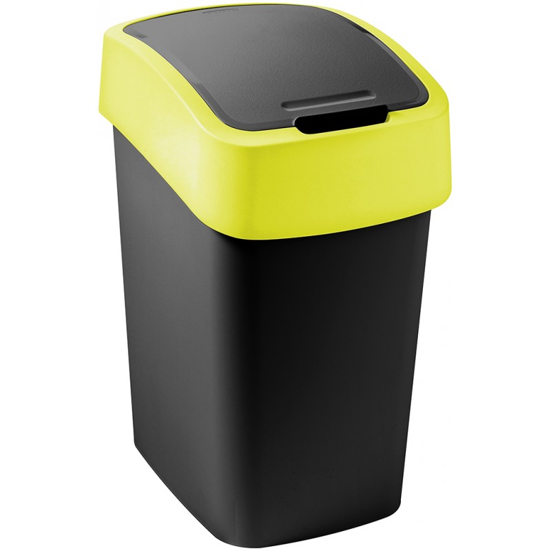 CURVER FLIP BIN 9L Odpadkový koš 35 x 18,9 x 23,5 cm černá/žlutá 02170-E64 CURVER FLIP BIN 9L Odpadkový koš 35 x 18,9 x 23,5 cm černá/žlutá 02170-E64