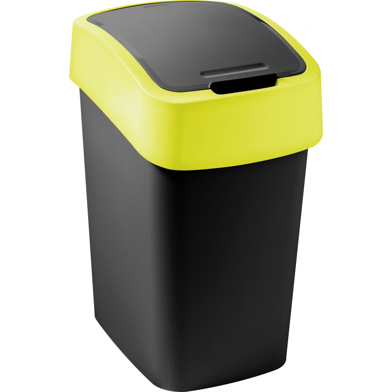 CURVER FLIP BIN 9L Odpadkový koš 35 x 18,9 x 23,5 cm černá/žlutá 02170-E64 CURVER FLIP BIN 9L Odpadkový koš 35 x 18,9 x 23,5 cm černá/žlutá 02170-E64