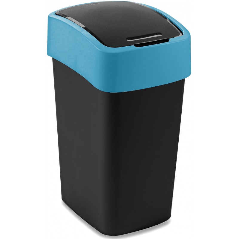 CURVER FLIP BIN 25L Odpadkový koš 47 x 26 x 34 cm černá/modrá 02171-280 CURVER FLIP BIN 25L Odpadkový koš 47 x 26 x 34 cm černá/modrá 02171-280