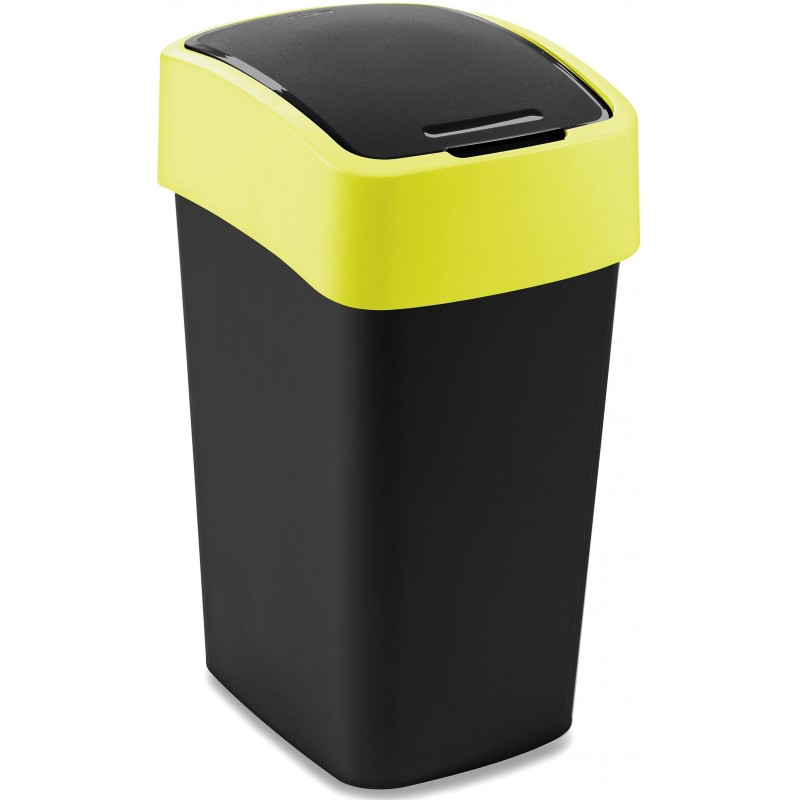 CURVER FLIP BIN 25L Odpadkový koš 47 x 26 x 34 cm černá/žlutá 02171-E64 CURVER FLIP BIN 25L Odpadkový koš 47 x 26 x 34 cm černá/žlutá 02171-E64