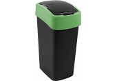 CURVER FLIP BIN 45L Odpadkový koš 65,3 x 29,4 x 37,6 cm černá/zelená 02172-847