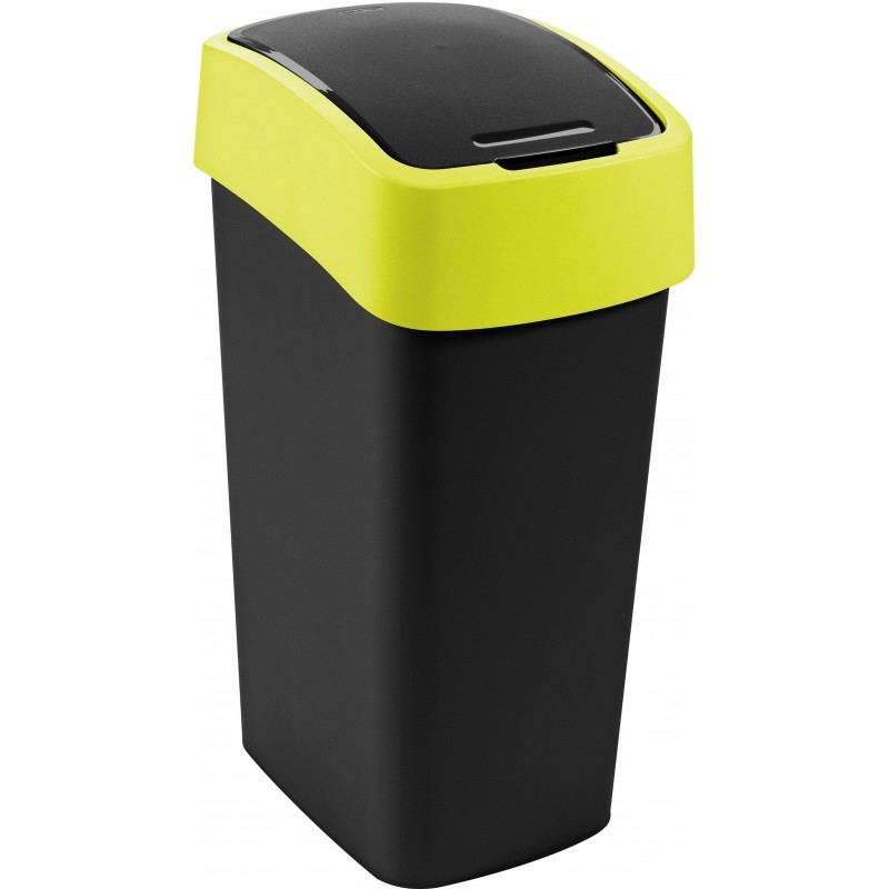 CURVER FLIP BIN 45L Odpadkový koš 65,3 x 29,4 x 37,6 cm černá/žlutá 02172-E64 CURVER FLIP BIN 45L Odpadkový koš 65,3 x 29,4 x 37,6 cm černá/žlutá 02172-E64