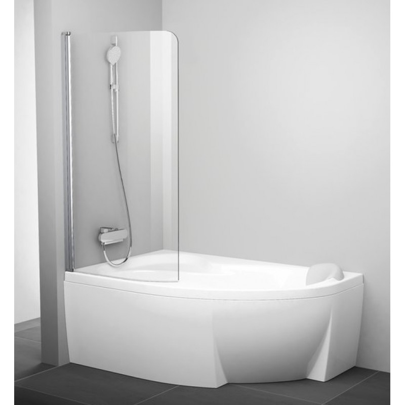 RAVAK CVSK1 ROSA 160/170 L vanová zástěna, bright alu+Transparent, levá 7QLS0C00Y1 RAVAK CVSK1 ROSA 160/170 L vanová zástěna, bright alu+Transparent, levá 7QLS0C00Y1