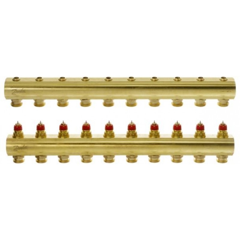 Danfoss FHF-10 souprava sběrač + rozdělovač se 10 vývody 3/4" AG 088U0510