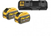 DeWALT DCB132X2 XR FLEXVOLT 54 V sada (2× 9,0 Ah baterie + duální nabíječka DCB132) Ob