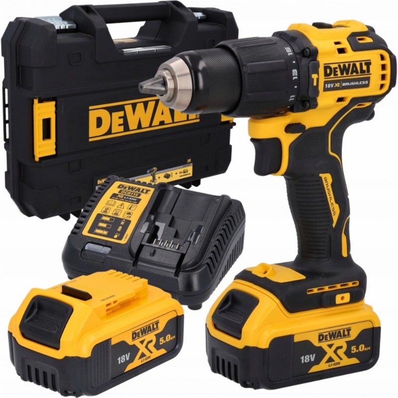 DeWALT DCD709P2T Aku příklepový vrtací šroubovák 65Nm (18V/ 2x5,0Ah) v kufru Tstak DeWALT DCD709P2T Aku příklepový vrtací šroubovák 65Nm (18V/ 2x5,0Ah) v kufru Tstak