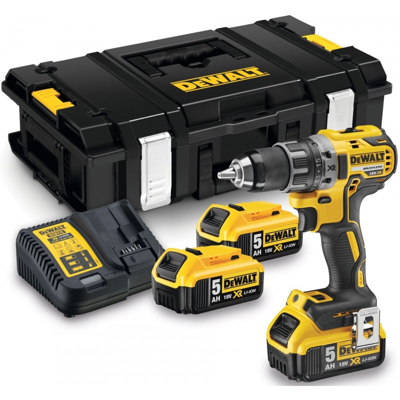 DeWALT DCD791P3K Aku bezuhlíková vrtačka XR (70Nm/18V/3x5,0Ah) kufr Tstak DeWALT DCD791P3K Aku bezuhlíková vrtačka XR (70Nm/18V/3x5,0Ah) kufr Tstak