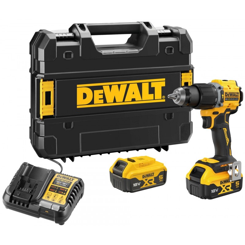 DeWALT DCD799P2T Aku příklepový vrtací šroubovák (74Nm/18V/2x5,0Ah) kufr Tstak DeWALT DCD799P2T Aku příklepový vrtací šroubovák (74Nm/18V/2x5,0Ah) kufr Tstak