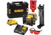 DeWALT DCE0825D1R Křížový pětibodový laser, červený paprsek XR (10,8V/1x 2,0Ah)kufr Tstak