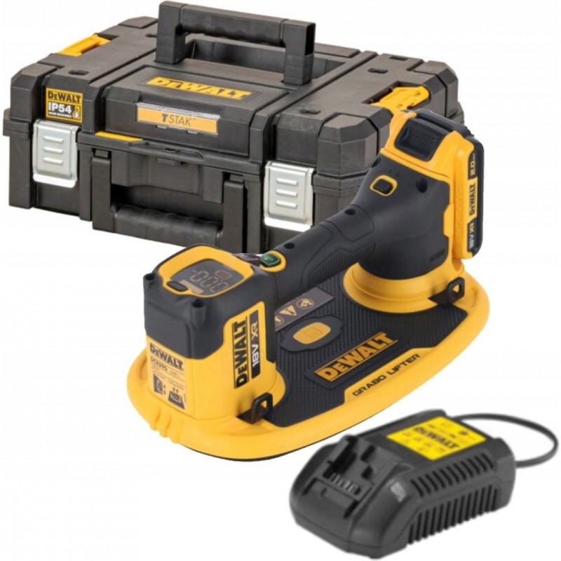 DeWALT DCE590D1T Grabo Aku podtlakový zvedák XR (18V/1x 2,0 Ah) kufr Tstak DeWALT DCE590D1T Grabo Aku podtlakový zvedák XR (18V/1x 2,0 Ah) kufr Tstak