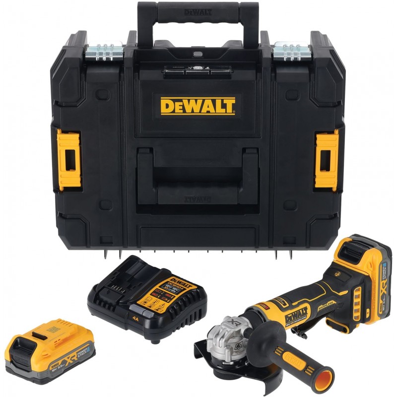 DeWALT DCG404S2T Aku úhlová bruska (125mm/18V/2x3,5Ah) DeWALT DCG404S2T Aku úhlová bruska (125mm/18V/2x3,5Ah)
