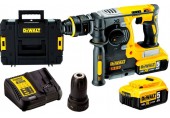 DeWALT DCH274P2T Aku kombinované kladivo SDS-plus + sklíčidlo (18V/2,1J/2x5,0Ah) Tstak II