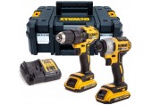 DeWALT DCK2059D2T Aku Kombinovaná sada vrtačka/šroubovák a rázový utahovák (2x2,0Ah/18V) ,TSTAK II