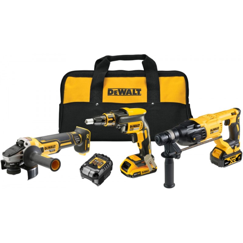 DeWALT DCK308DM Aku kombo sada (DCF620+DCH133+DCG405+18V/1x2,0/4,0Ah) Taška DeWALT DCK308DM Aku kombo sada (DCF620+DCH133+DCG405+18V/1x2,0/4,0Ah) Taška