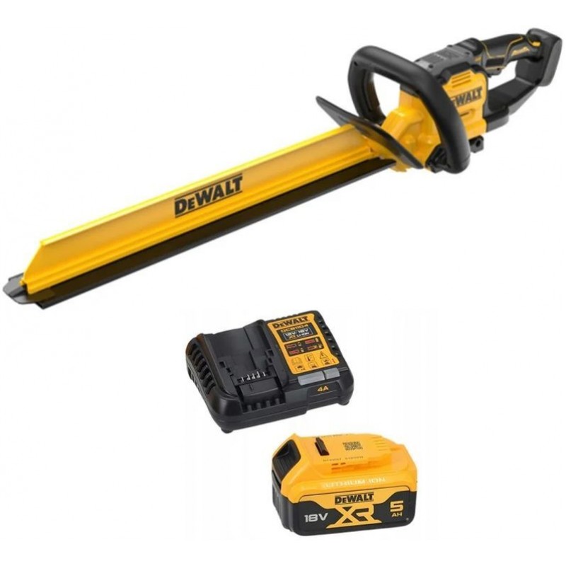 DeWALT DCMHT567P1 Bezuhíkové nůžky na živý plot XR (18V/60cm/1x5,0Ah) DeWALT DCMHT567P1 Bezuhíkové nůžky na živý plot XR (18V/60cm/1x5,0Ah)
