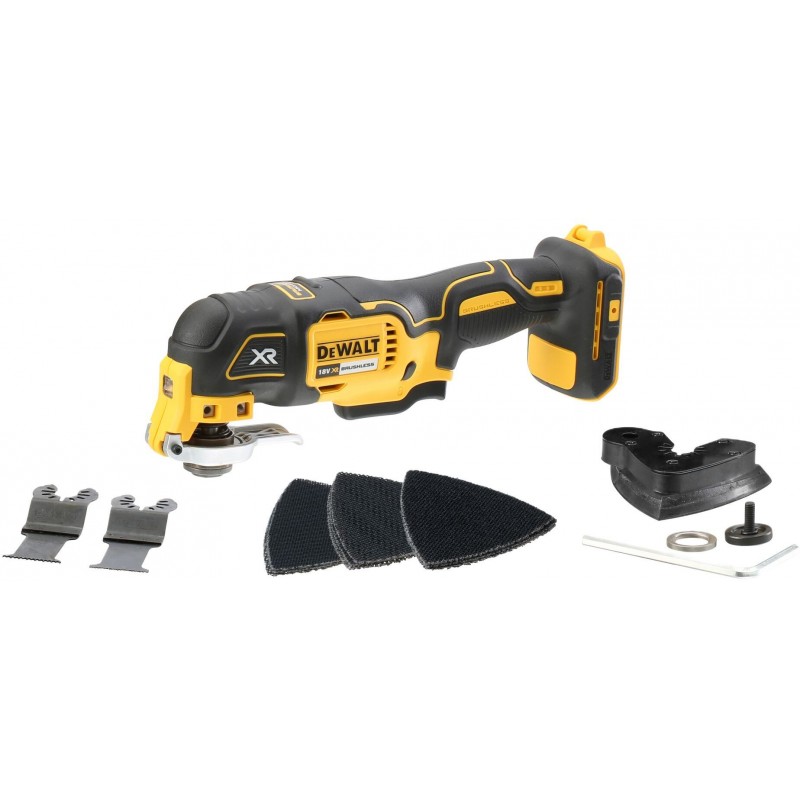 DeWALT DCS355N Aku oscilační bruska (18V/bez aku) + sada příslušenství DeWALT DCS355N Aku oscilační bruska (18V/bez aku) + sada příslušenství