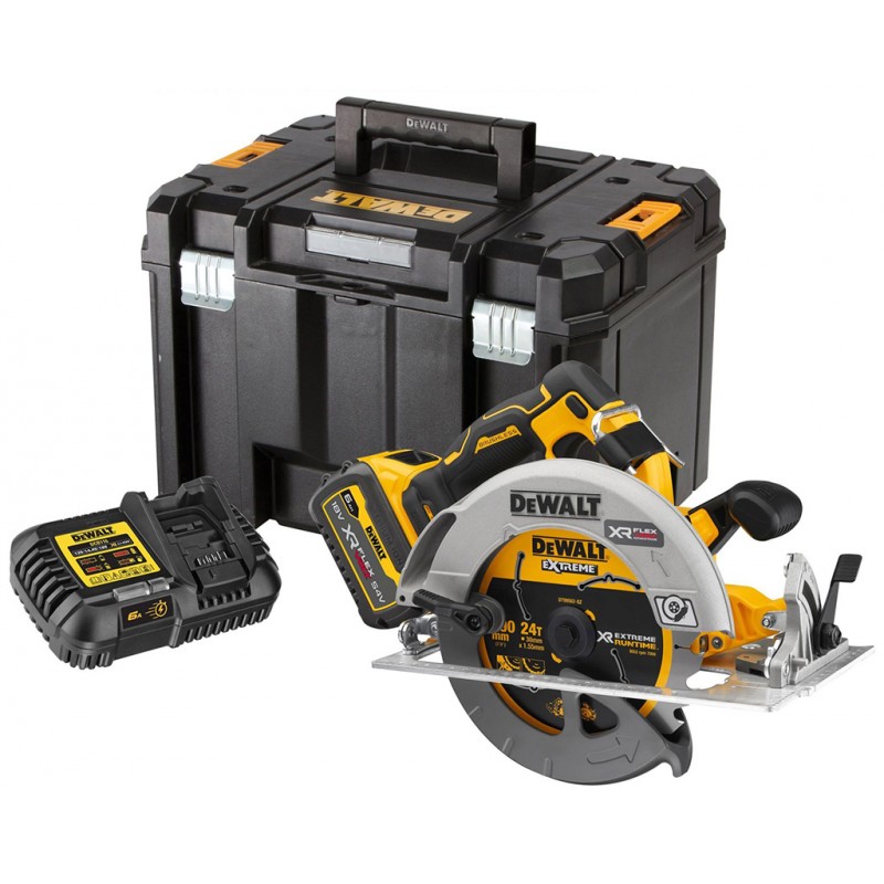 DeWALT DCS573T1 Aku kotoučová pila XR (190mm/18V/1x6,0Ah) kufr Tstak DeWALT DCS573T1 Aku kotoučová pila XR (190mm/18V/1x6,0Ah) kufr Tstak