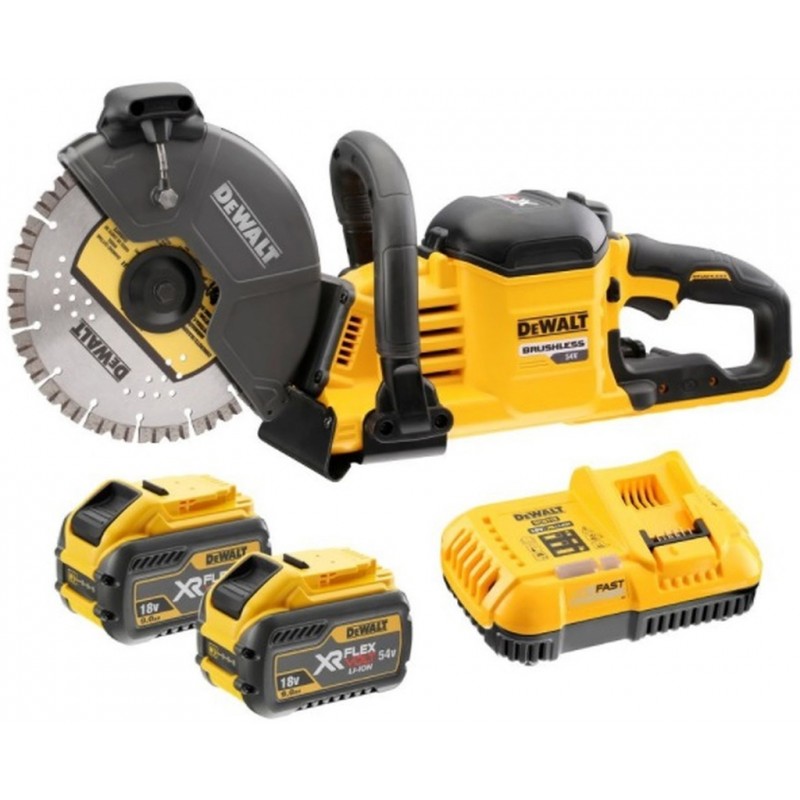 DeWALT DCS690X2 Aku rozbrušovací pila XR FlexVolt (230mm/54V/2x9,0Ah) DeWALT DCS690X2 Aku rozbrušovací pila XR FlexVolt (230mm/54V/2x9,0Ah)