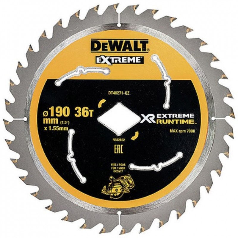 DeWALT DT40271 Pilový kotouč 190 mm, 36 zubů DeWALT DT40271 Pilový kotouč 190 mm, 36 zubů