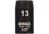 DeWALT DT7531 Nástrčná hlavice EXTREME IMPACT 1/2“ krátká, 13 mm