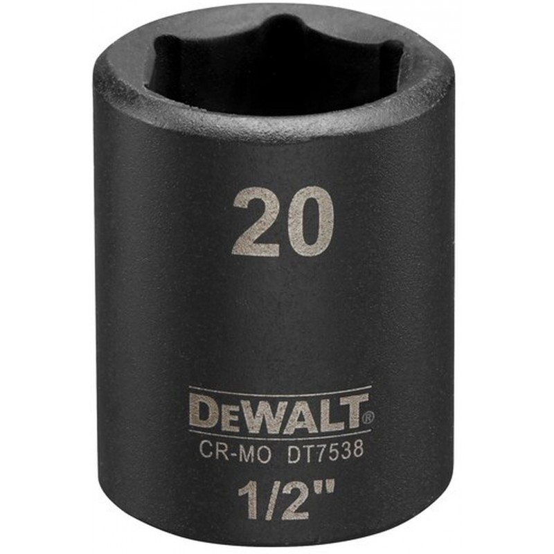DeWALT DT7538 Nástrčná hlavice EXTREME IMPACT 1/2“ krátká, 20 mm