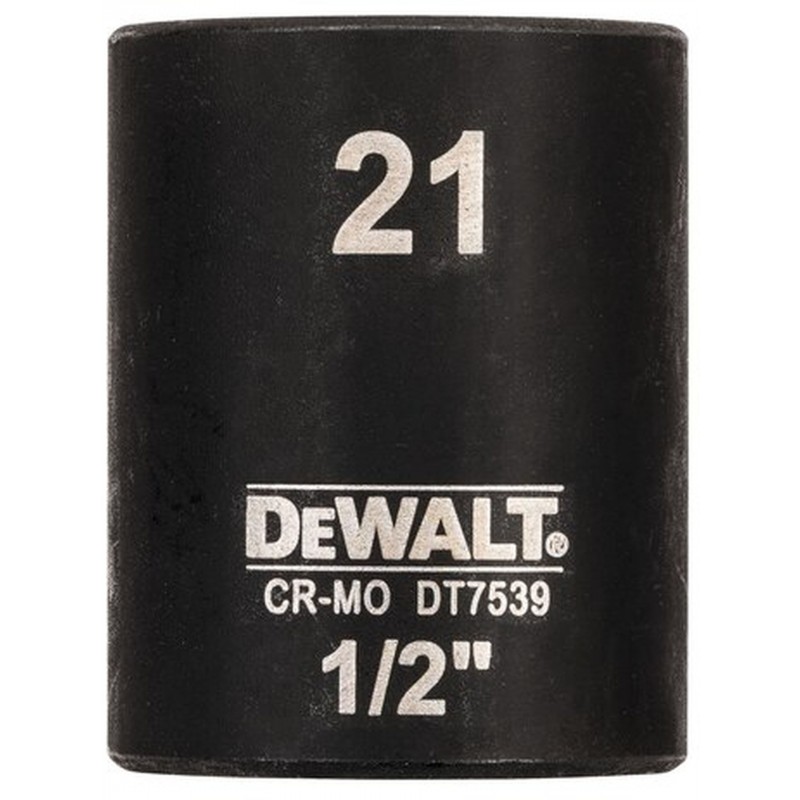 DeWALT DT7539 Nástrčná hlavice EXTREME IMPACT 1/2“ krátká, 21 mm DeWALT DT7539 Nástrčná hlavice EXTREME IMPACT 1/2“ krátká, 21 mm