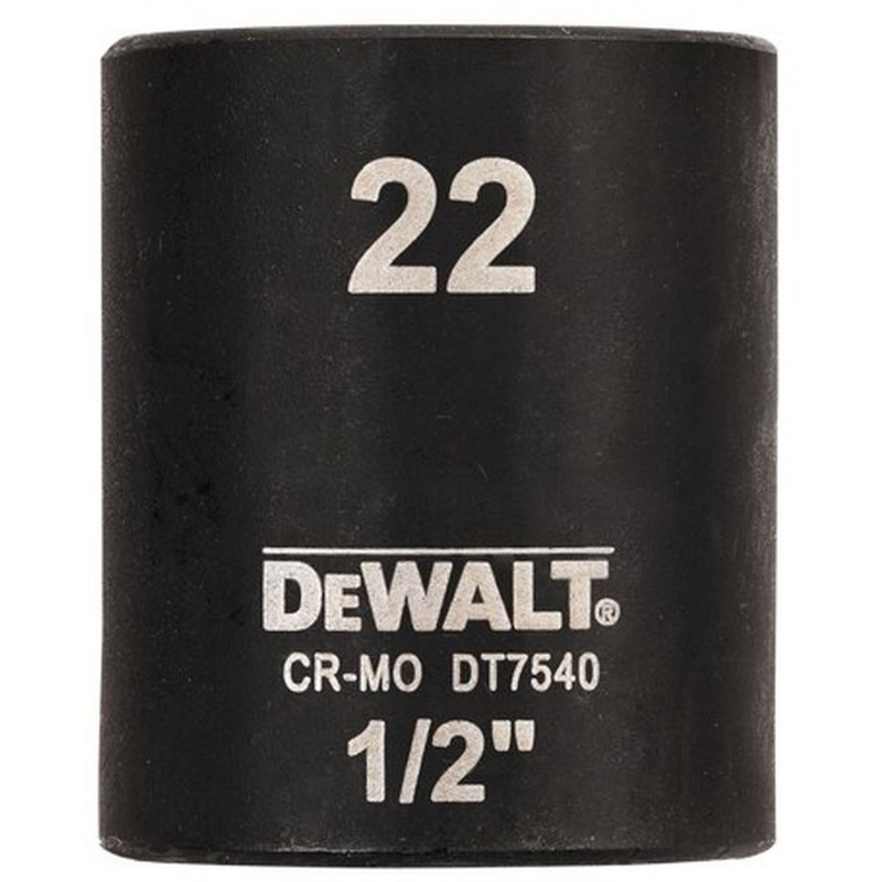 DeWALT DT7540 Nástrčná hlavice EXTREME IMPACT 1/2“ krátká, 22 mm
