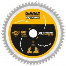 DeWALT DT99573 Pilový kotouč 250 x 30 mm, 60 zubů FZ 7 °