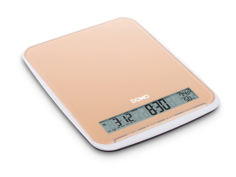 DOMO Kuchyňská váha do 10 kg - oranžová, skleněná DO9106W DOMO Kuchyňská váha do 10 kg - oranžová, skleněná DO9106W
