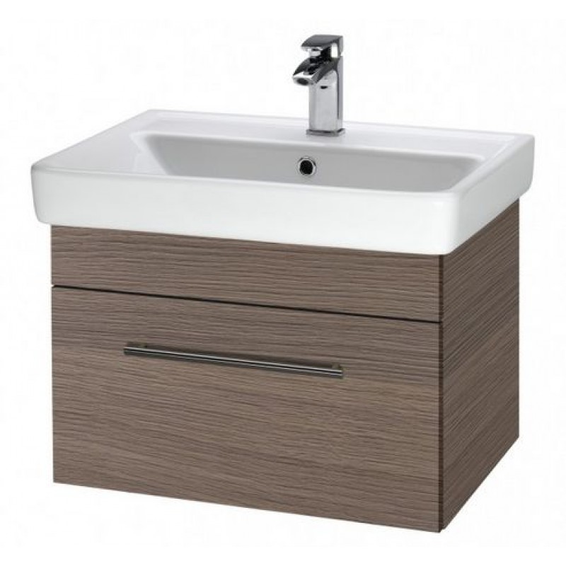 DŘEVOJAS Q UNO 550 FC skříňka s umyvadlem Q 550, dekor cafe vč. boků, úchytka B 28216B