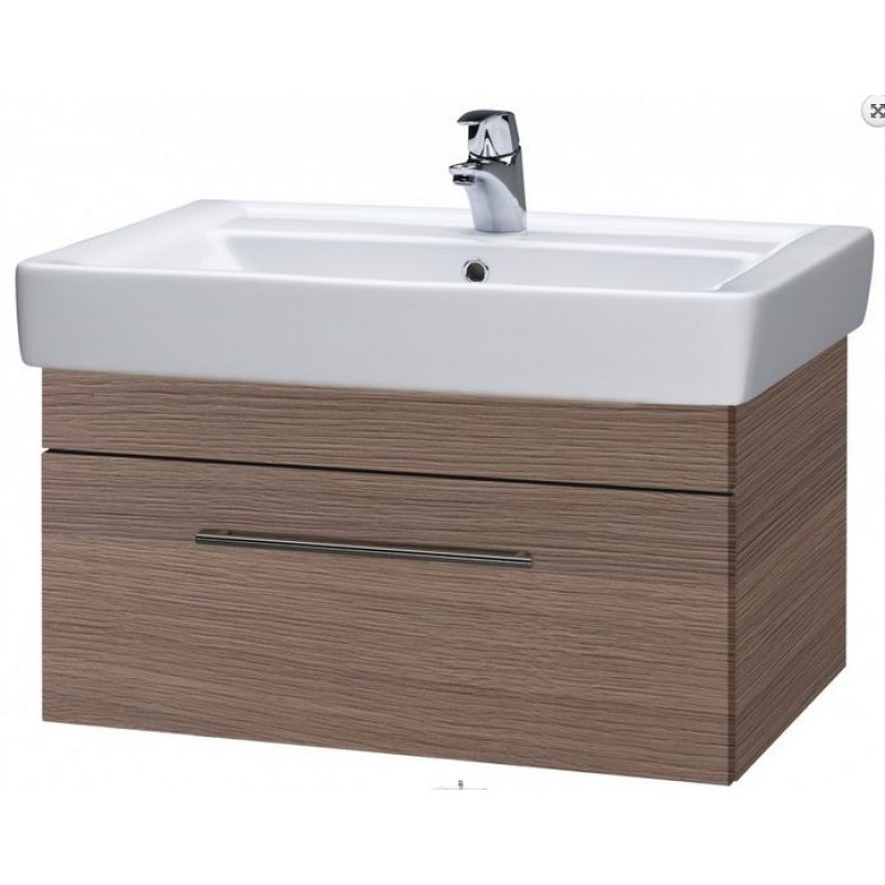 DŘEVOJAS Q UNO 800 FC skříňka s umyvadlem Q 800, dekor cafe vč. boků, úchytka A 28469A