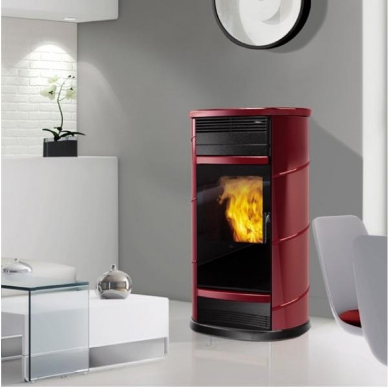 EDILKAMIN FUJI teplovodní kamna na pelety, 18kW, červená 755520 EDILKAMIN FUJI teplovodní kamna na pelety, 18kW, červená 755520