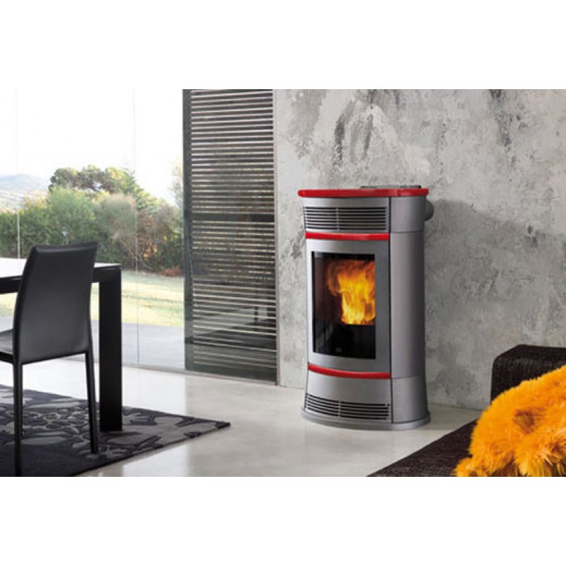 EDILKAMIN TRESOR teplovodní kamna na pelety, 15kw, červená 755270 EDILKAMIN TRESOR teplovodní kamna na pelety, 15kw, červená 755270